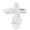 Sandale blanche élégante à petit talon – Image 5