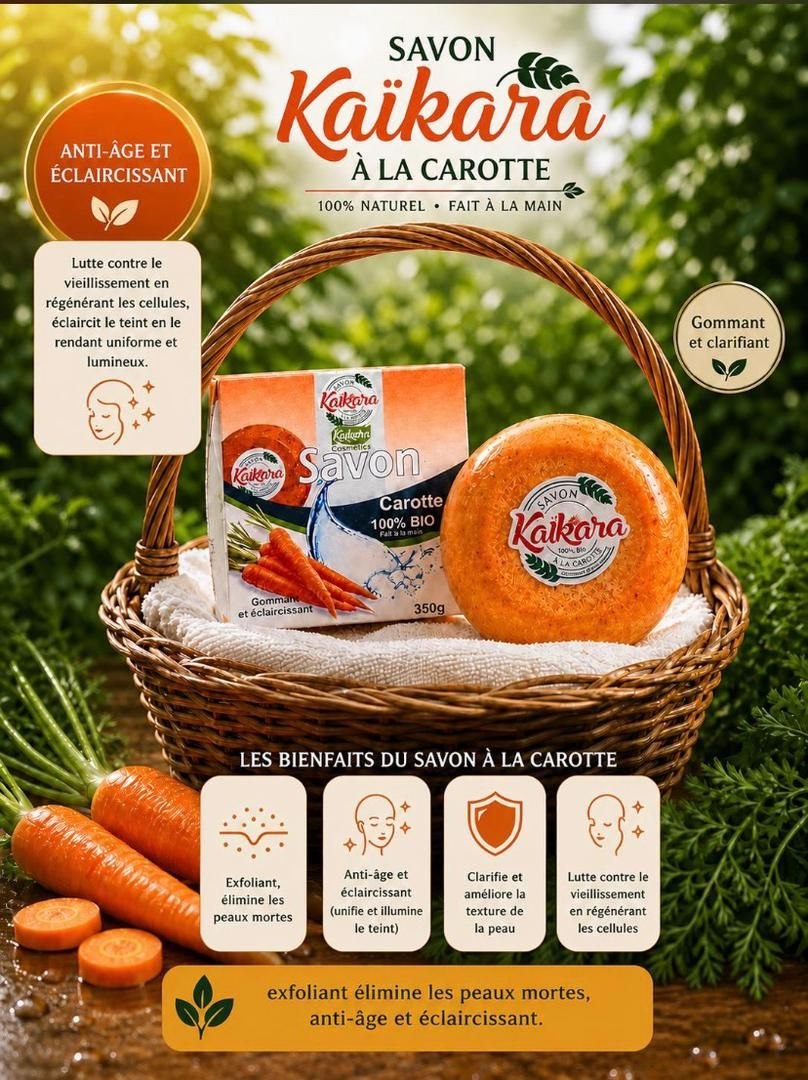 Savon Kaïkara à base de Carotte – Image 3