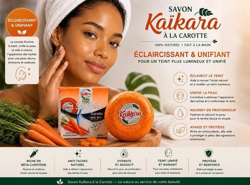 Savon Kaïkara à base de Carotte